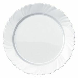 Prato Raso Duralex Pétalas 25,5cm Branco Nadir