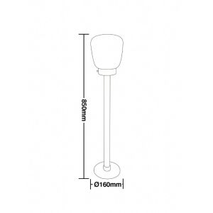 Poste Balizador Thor Rigato Redondo 1 Lâmpada 85cm Branco Taschibra Poste Balizador Thor Rigato Redondo 1 Lâmpada 85cm Branco Taschibra