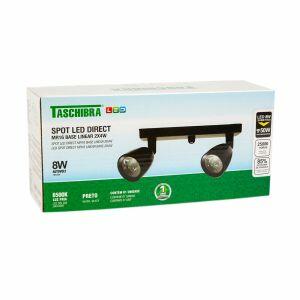 Trilho 2 Lâmpadas LED 8W Direct Linear 6500K Preto Luz Branca Taschibra Trilho 2 Lâmpadas LED 8W Direct Linear 6500K Preto Luz Branca Taschibra