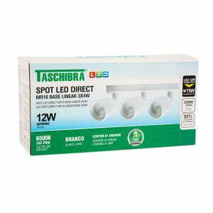 Trilho 3 Lâmpadas LED 12W Linea 6500K Branco Direct Luz Branca Taschibra Trilho 3 Lâmpadas LED 12W Linea 6500K Branco Direct Luz Branca Taschibra