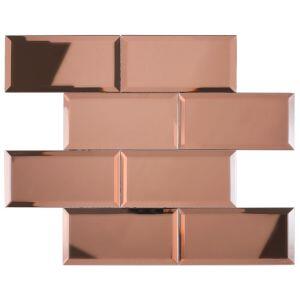 Pastilha de Espelho Glass Mosaic Minor Glass 37,6x30,5 Champagne