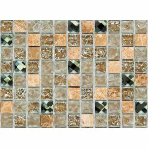 Pastilha de Vidro Glass Mosaic Diamond 30x30 Bege