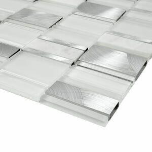 Pastilha de Inox/Vidro Petrus 29,4x29,8 Glass Mosaic