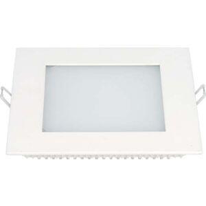 Painel LED 12W Lux 17cm Quadrado 3000k Embutir Luz Amarela Taschibra