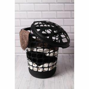 Cesto Tipo Telado 57L Cor Preto Plasútil