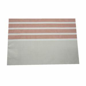 Lugar Americano Khaki Listrado 45x30cm Vermelho Casa&Ideia