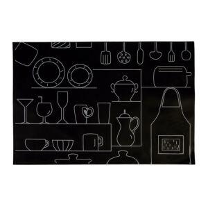 Lugar Americano Breakfast 45x30 Preto Casa&Ideia