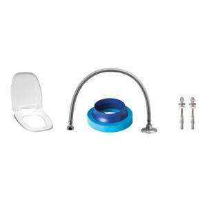 Kit Vaso Sanitário com Caixa Acoplada Acionamento Duplo 3/6L Square Branco Lorenzetti