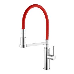 Misturador de Mesa para Cozinha Minimal 1/2" Vermelho Cromado Meber