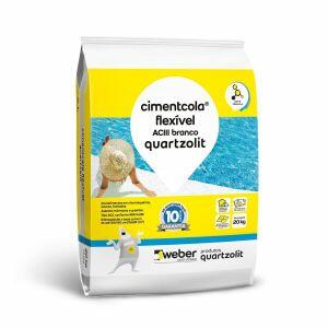 Argamassa AC3 Cimentcola Flexível 20Kg Branca Quartzolit