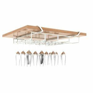 Suporte Móvel para Taças Dicarlo Móveis Essence Branco