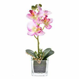 Haste Orquídea Grillo Cetim Rosa