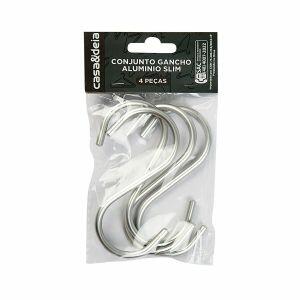 Conjunto de Ganchos Slim para Closet Alumínio 4 Peças Casa&Ideia
