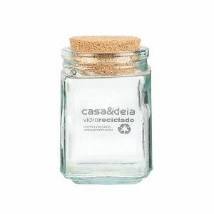 Porta Tempero Casa&Ideia Quadrada c/ Rolha 220ml