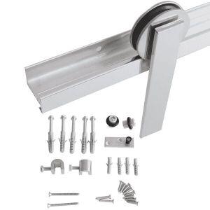 Kit Porta de Correr Geris Eco Inox Polido 1,5m Kit Porta de Correr Geris Eco Inox Polido 1,5m