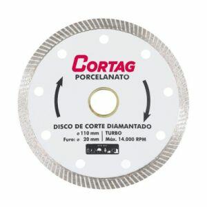 Disco Diamantado Turbo Porcelanato 110mm Cortag