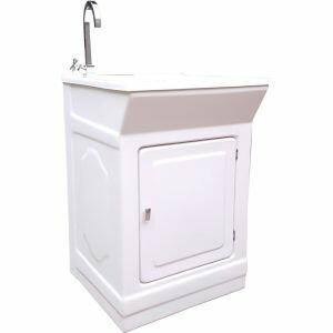 Tanque com Gabinete de Fibra 40L Elegance Branco Hidrofama