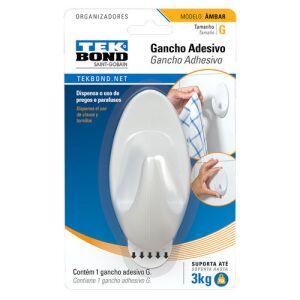 Gancho Adesivo Tekbond Âmbar G Branco 1 Peça
