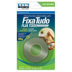 Fita Dupla Face Tekbond Incolor 2,5cmx2m