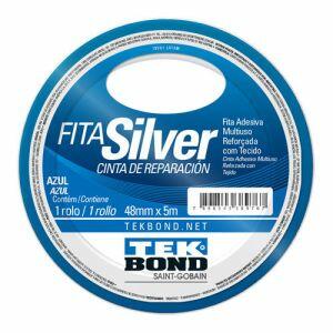 Fita Silver Tape Tekbond Azul 4,8cmx5m
