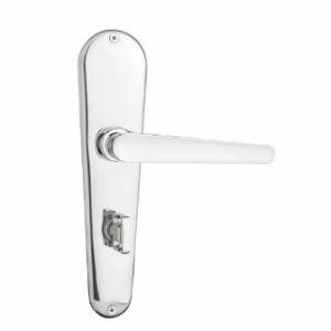 Fechadura Espelho para Banheiro Serralheiro 40mm Cromado Francesa 721-01B Pado