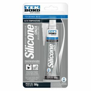 Silicone Acético Alta Tempetura 50g Cinza Tekbond