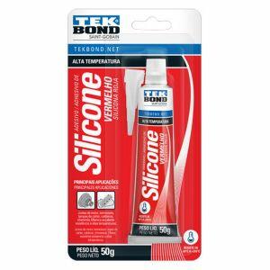 Silicone Acético Alta Tempetura 50g Vermelho Tekbond