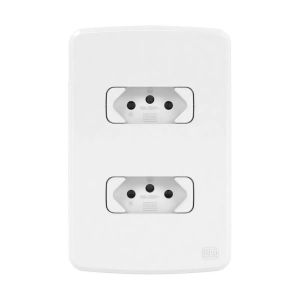 Conjunto Tomada Compose 2 Módulos 2P + T 10A Branco Weg