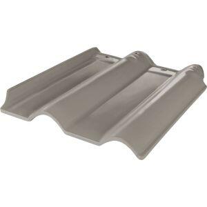 Telha Cerâmica Perkus Twin 37x43cm Cinza