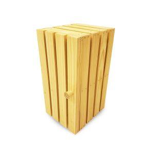 Armário Madeira Natural 63x29x37 Cubo Marcenaria