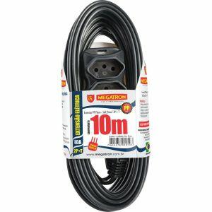 Extensão Megatron 3x0,75mm 10m PP