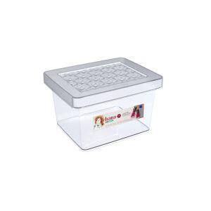 Caixa Alta com Tampa Hana P 2,8L Cristal 15,5x20x12