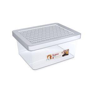 Caixa Alta c/Tampa Hana Cristal G 18L 31,5x40,5x19,2cm