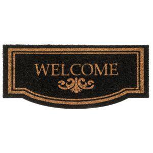 Capacho Welcome 30x70cm Preto Kapazi