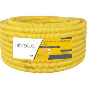 Eletroduto Corrugado 32mm PVC Flex Amarelo 10m Vitralux