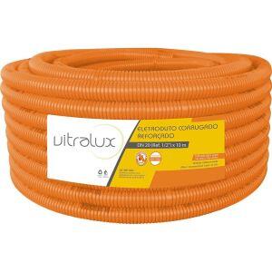 Eletroduto Corrugado 20mm PVC Flex Reforçado Laranja 10m Vitralux
