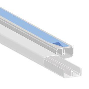 Canaleta 20x10x2000mm com Divisória e Adesivo Branca Vitralux