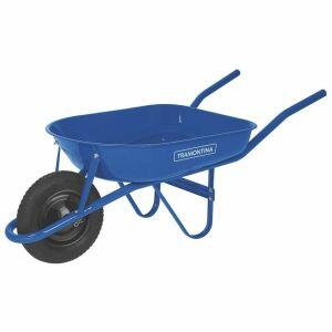 Carrinho de Mão com Caçamba Rasa 50L Azul Tramontina