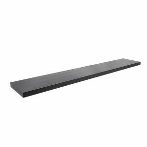 Prateleira Tendenza Reta com Suporte 25x150cm Preta Prat-K