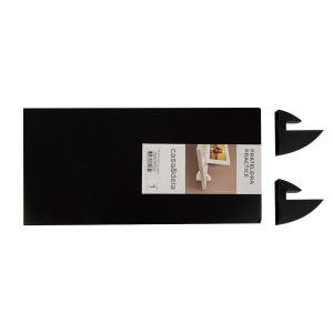 Prateleira Practice com Suporte 20x40cm Preta Casa&Ideia