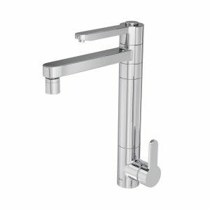 Misturador Monocomando de Mesa para Cozinha Deca Twin Click Bica Alta 1/2" Cromado