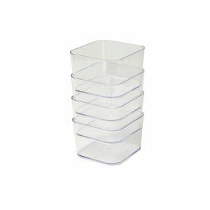 Kit Porta Objetos Dello Pequeno Cristal 4 Peças