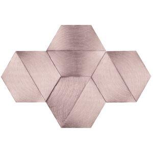 Pastilha Malla Luxe Quartz Retificado Metalizado 23,1x18,7 Roca