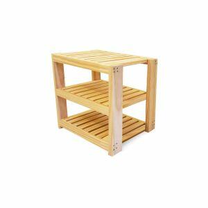 Sapateira Cubo Marcenaria Aracaju Pinus 47x53x33cm