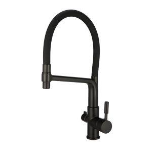 Torneira Misturador Monocomando para Cozinha de Mesa Bica Alta 1/2" Hidra Preto Addra