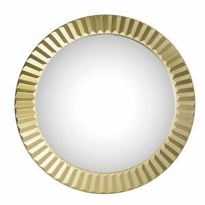 Espelho Diagonal Redondo 50,8cm Miroir Dourado