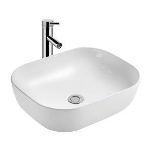 Cuba para Banheiro de Apoio Louça Retangular Branca 50x39,5cm Addra