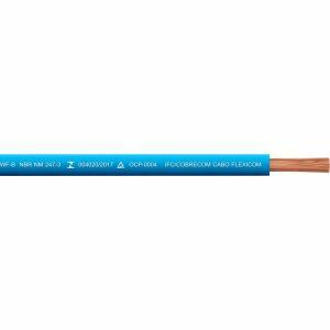 Cabo Flexivel Cobre 1,5mmx100m 450/750V Azul Cobrecom Cabo Flexivel Cobre 1,5mmx100m 450/750V Azul Cobrecom