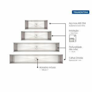 Calha Úmida Tramontina Inox Escovado