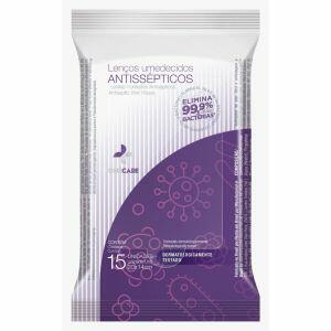 Toalha Umedecida Supplyclean Antisséptico com 15 Unidades
